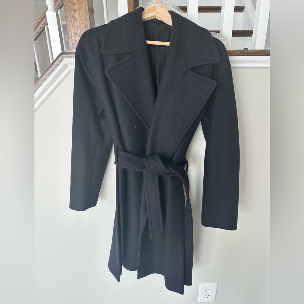 Allsaint Indira Nesi Belt Navy Coat